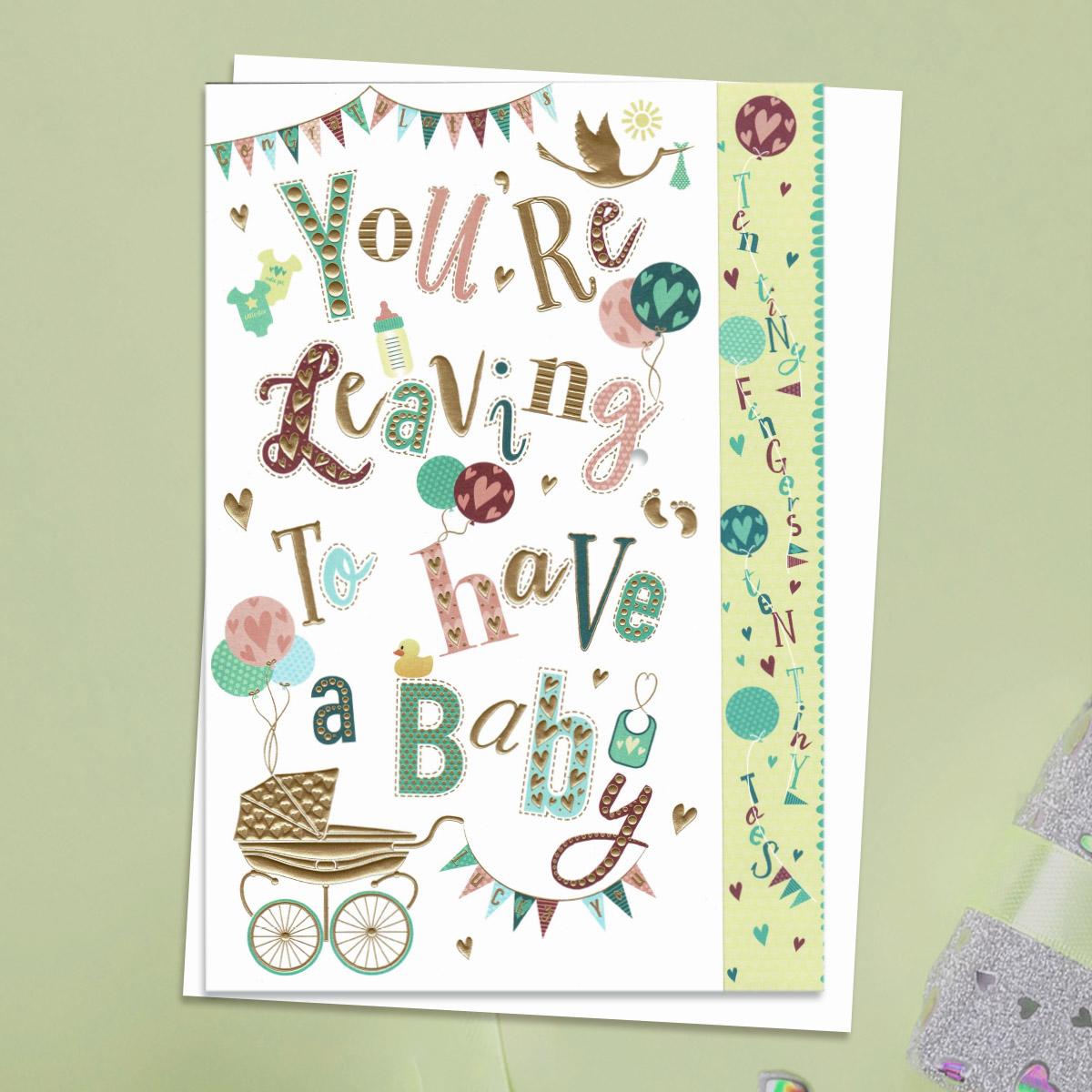 You're Leaving To Have A Baby Card Front Image
