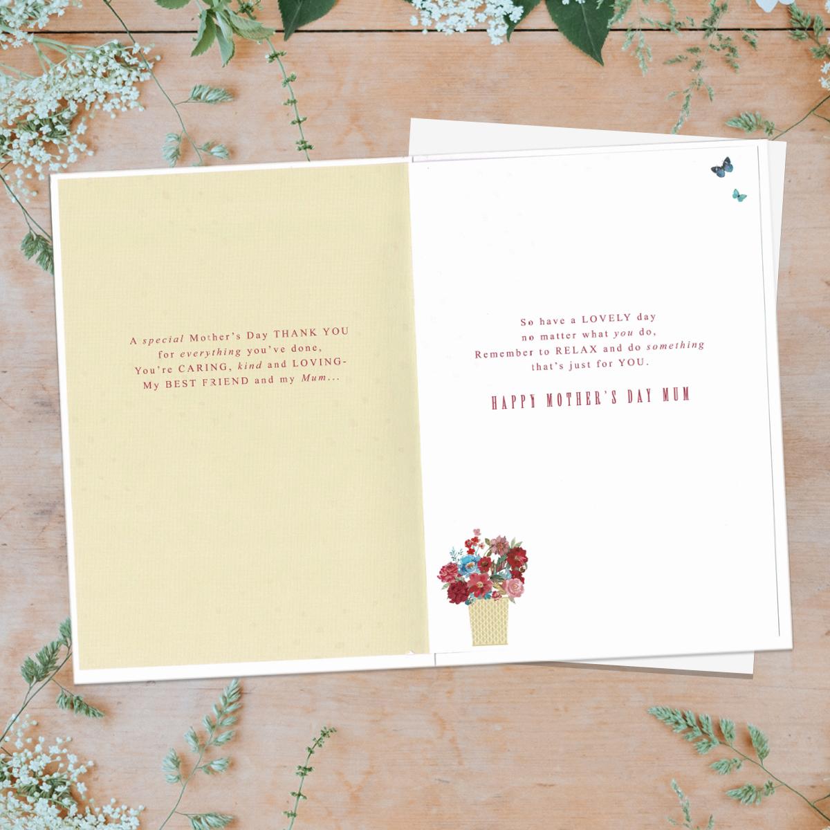 Colour Printed Insert With Images And Two Pages Of Heartfelt Verse