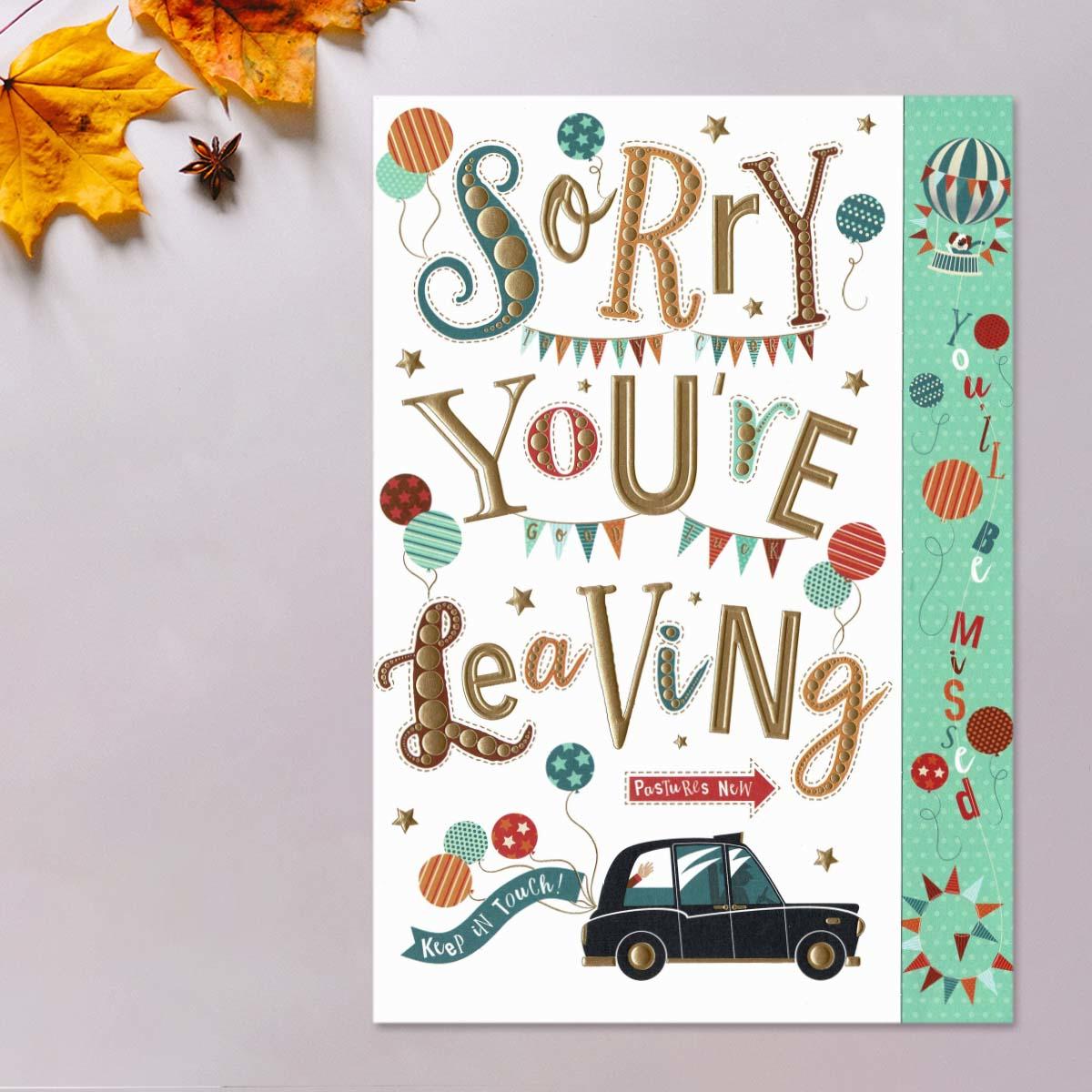 Sorry You're Leaving Keep In Touch Card Front Image