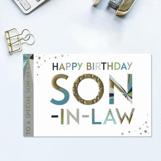 Special Son In Law On Your Birthday Card Front Image