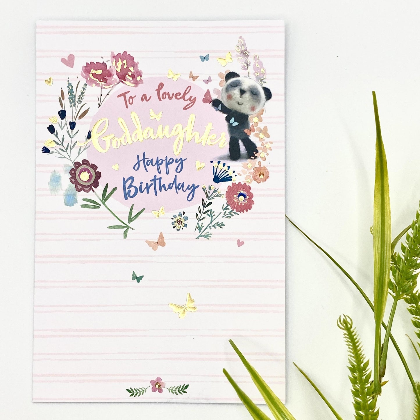 Bam-Boo - Lovely Goddaughter Happy Birthday Card Front Image