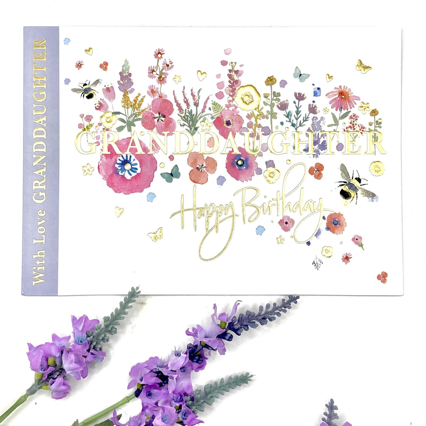 Blossom & Bloom - Granddaughter Happy Birthday Card Front Image