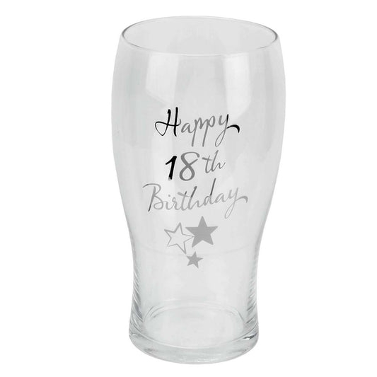 Age 18 Pint Glass Displayed Full Image