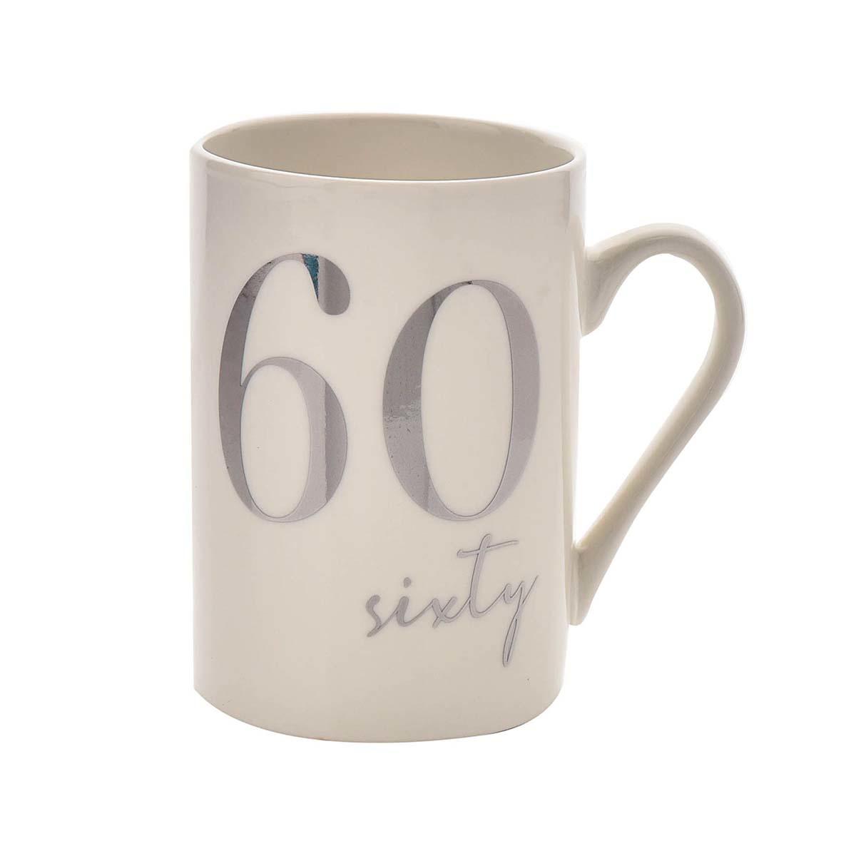 Age 60 Ceramic Mug Displayed In Full