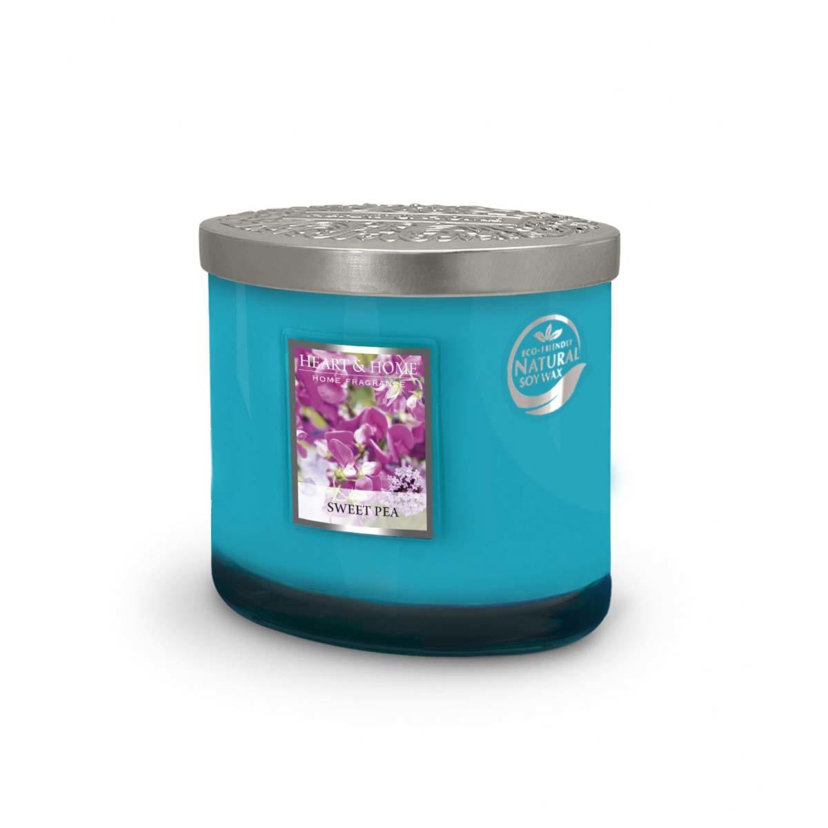 Sweet Pea Candle Displayed With Lid On