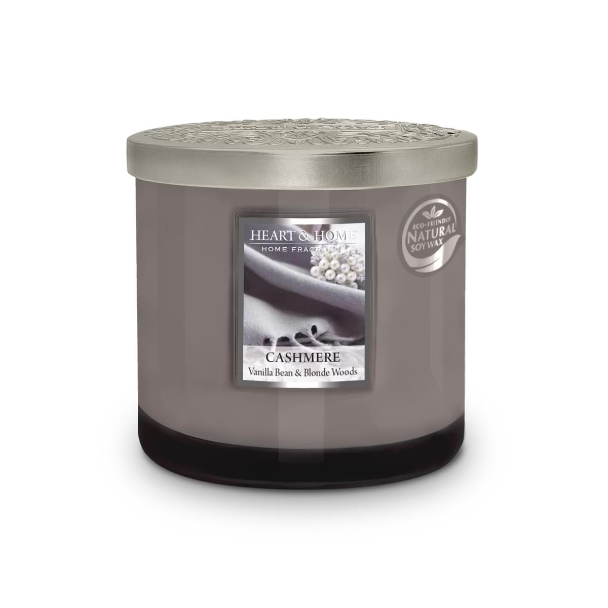 Heart & Home Twin Wick Soy Wax Candle - Cashmere Fragrance