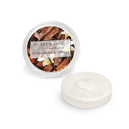 Heart & Home Wax Melt - Sandalwood & Vanilla Fragrance