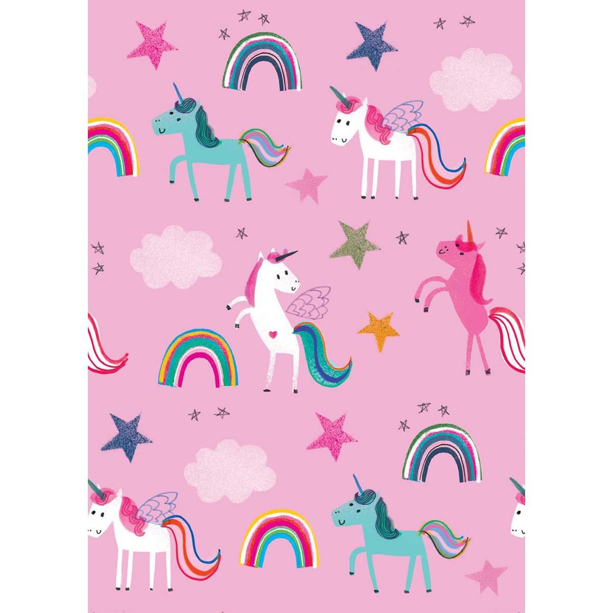 Unicorn Themed Flat Wrap Sheet Displayed