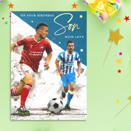 Son Birthday - Football Match Front Image