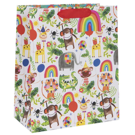 Jungle animals Large Gift Bag Displayed In Full