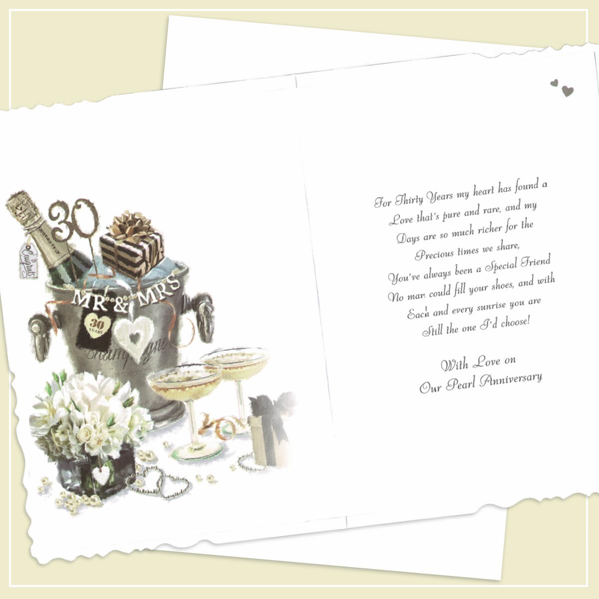 Husband 30th wedding anniversary 2024 card