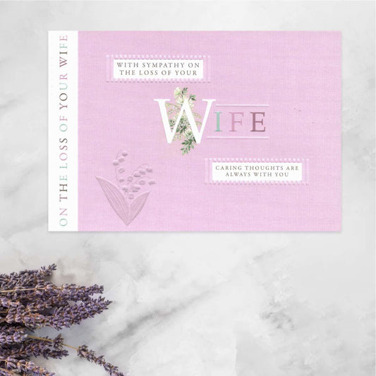 Loss Of Wife Sympathy Card Displayed In Full